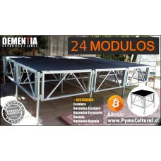 ESCENARIO 24 MODULOS UNIFICADOS 7.3 x 4.88 - 35,6 m² | IVA INCLUIDO | DEMENTIA ®